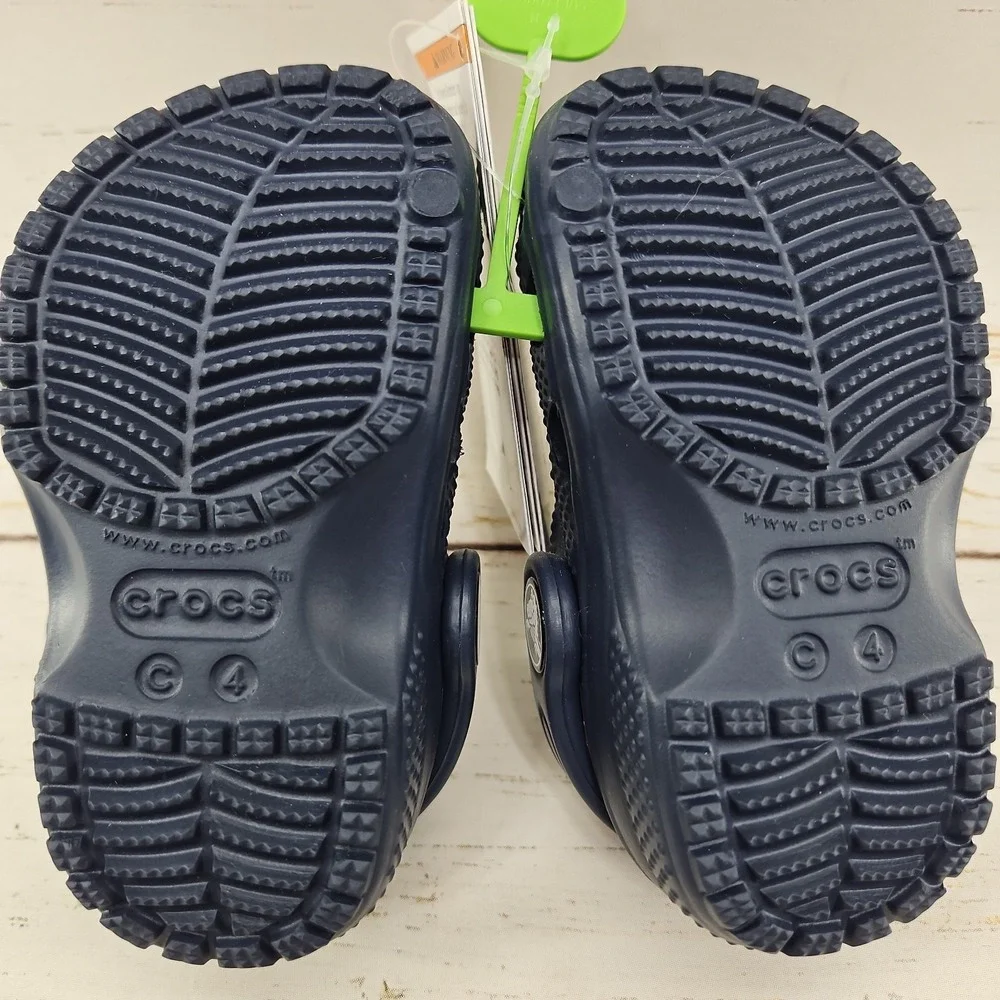 Crocs Classic Clog‎ Navy Blue Toddler Size C4 Sandal Shoes 206990-410